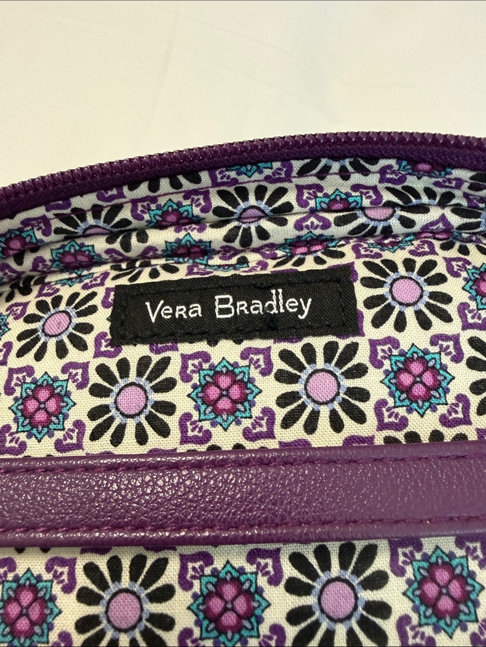 Vera Bradley Purple Floral-Print Jewelry Case